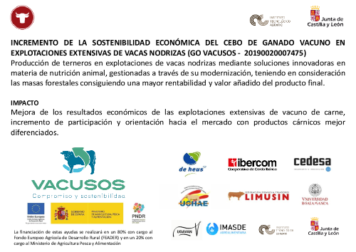 INCREMENTO DE LA SOSTENIBILIDAD ECONÓMICA DEL CEBO DE GANADO VACUNO EN EXPLOTACIONES EXTENSIVAS DE VACAS NODRIZAS (GO VACUSOS)